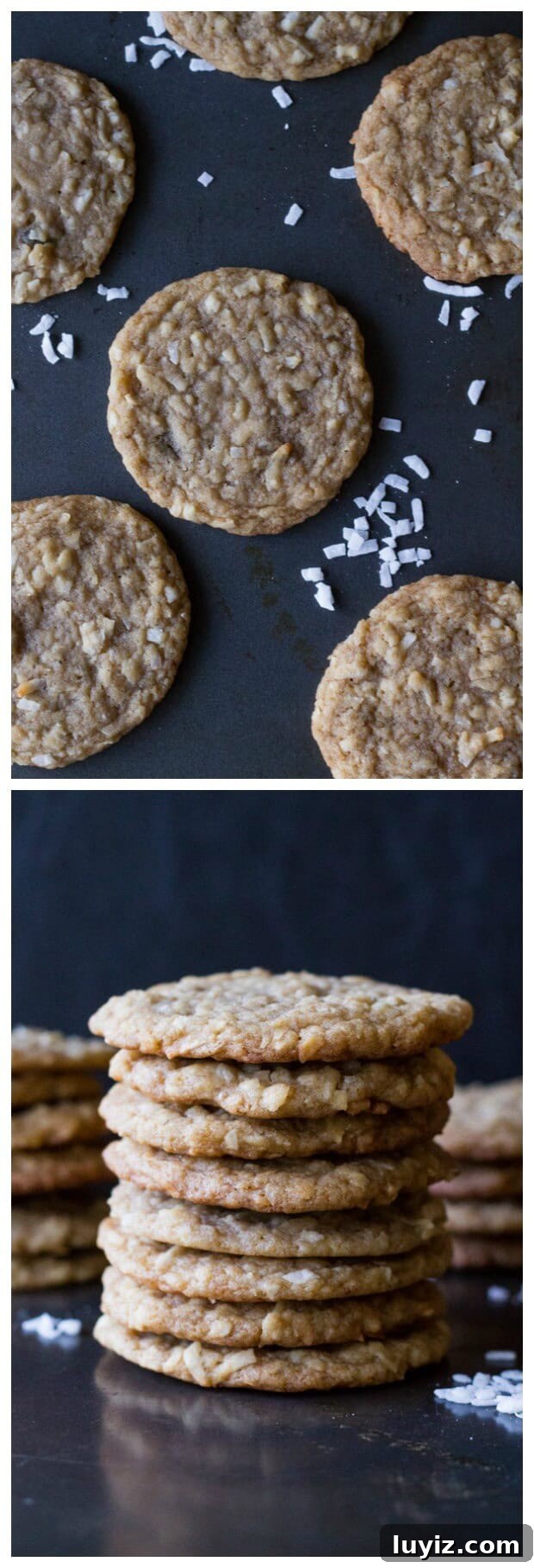 Super soft & chewy coconut cookies. With a slight hint of caramel - these delicate cookies are so simple and delicious.
