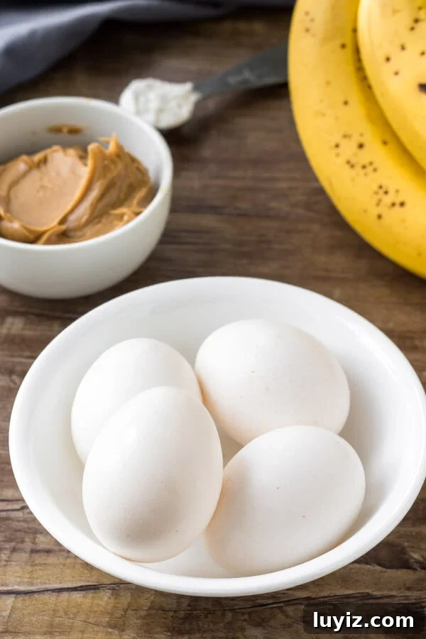 These healthy peanut butter banana pancakes only need 4 ingredients to make. Flourless, no refined sugars, & ready in no time.