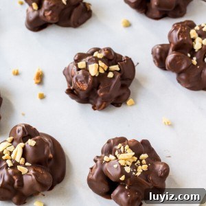 Rocky road candy is an easy no bake treat with chocolate, peanuts & marshmallows