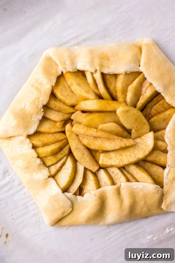 Caramel Apple Galette Recipe: Rustic Seasonal Dessert Guide 4 Apple Galette Recipe - before its baked in the oven.