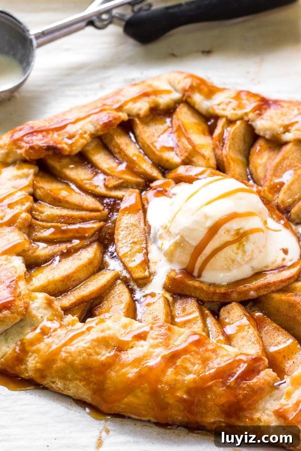 Caramel Apple Galette Recipe: Rustic Seasonal Dessert Guide 5 Easy Apple Galette with flaky pastry & salted caramel sauce. The perfect easy apple dessert.