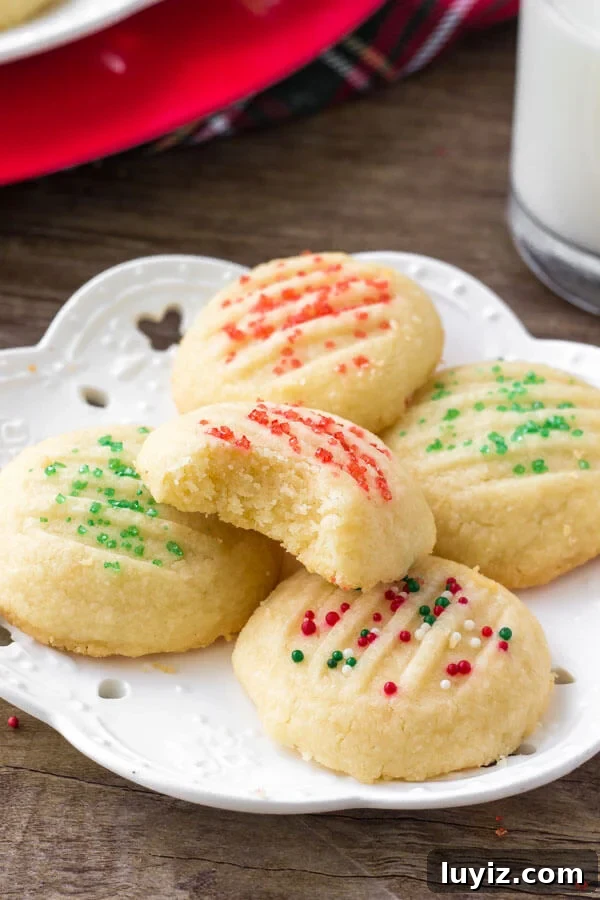 Light and Fluffy Whipped Shortbread Cookies Recipe 5 Whipped shortbread cookies - soft, delicate & melt in your mouth.