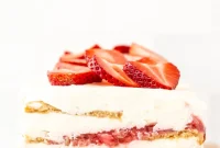 Strawberry Icebox Cake Recipe with Whipped Cream