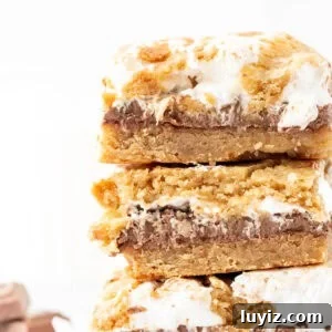 stack of three S'mores cookie bars