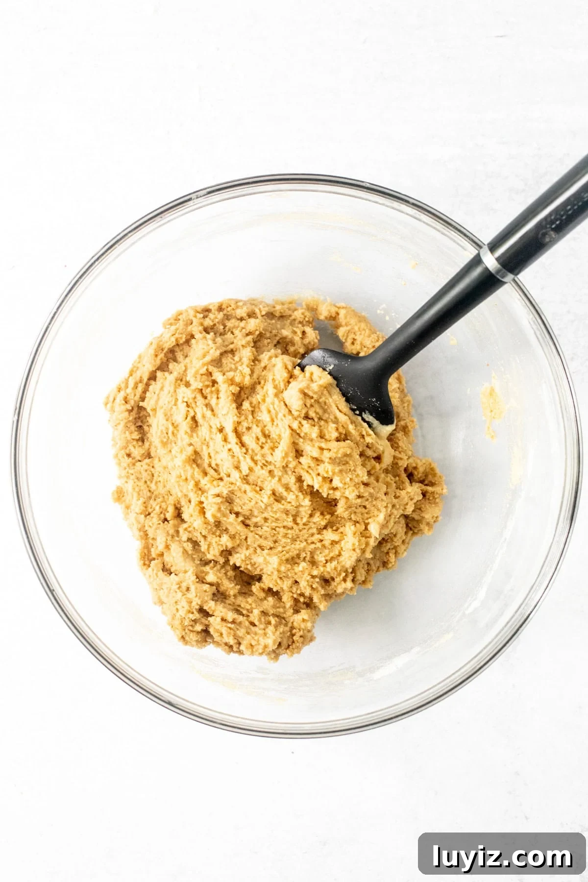 Bowl of peanut butter graham cookie dough
